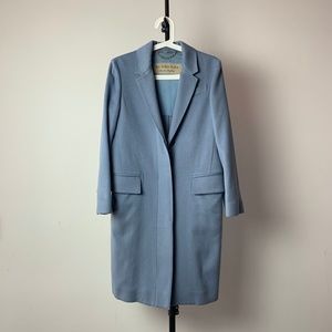 Burberry Baby blue 100% Cashmere Coat US 2